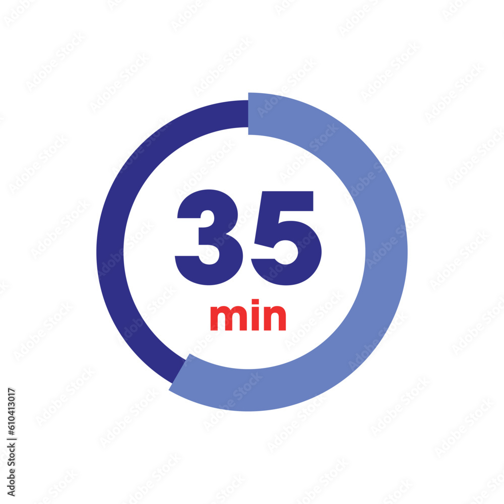 Clock Counting Down to Minutes Vector Template Clock Counting Down to Minutes Vector Template