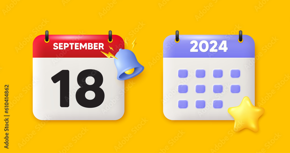 18th day of the month icon. Calendar date 3d icon. Event schedule date. Meeting appointment time. 18th day of September month. Calendar event reminder date. Vector 18th day of the month icon. Calendar date 3d icon. Event schedule date. Meeting appointment time. 18th day of September month. Calendar event reminder date. Vector