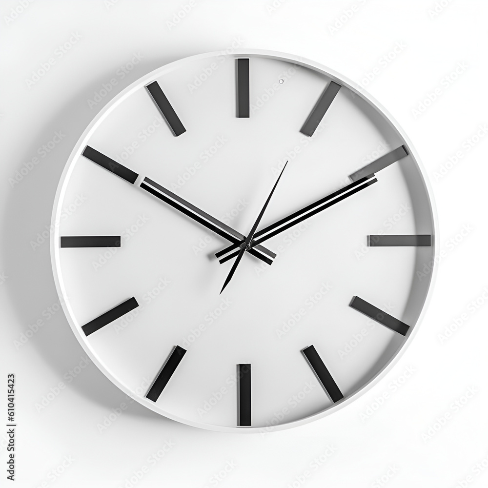 clock isolated on white Generative AI clock isolated on white Generative AI
