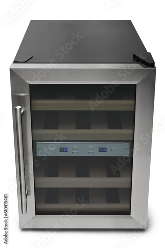 Compact dual zone wine cooler photo