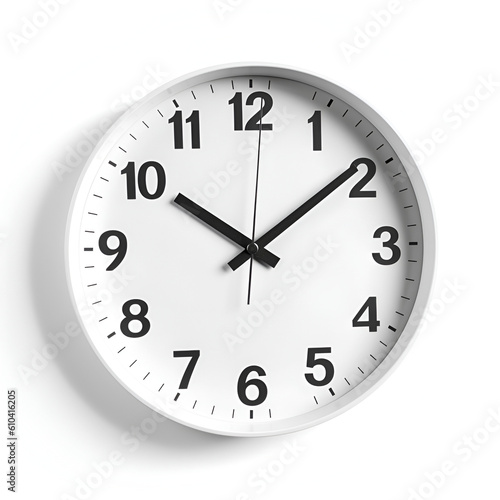 wall clock isolated on white background generative AI