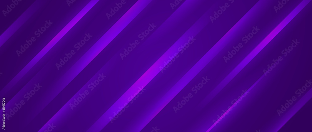 Abstract dark purple background with diagonal lines. Violet texture with smooth gradient stripes. Modern template for banner, presentation, flyer, poster, brochure, magazine. Vector backdrop