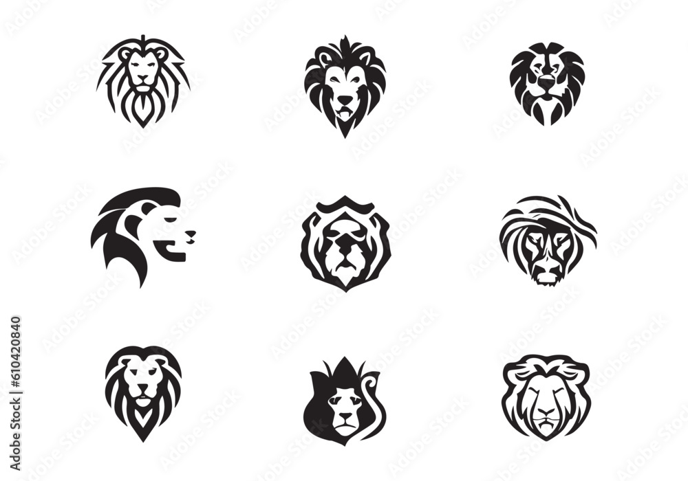 minimal style lion LOGO design illustration.eps minimal style lion LOGO design illustration.eps