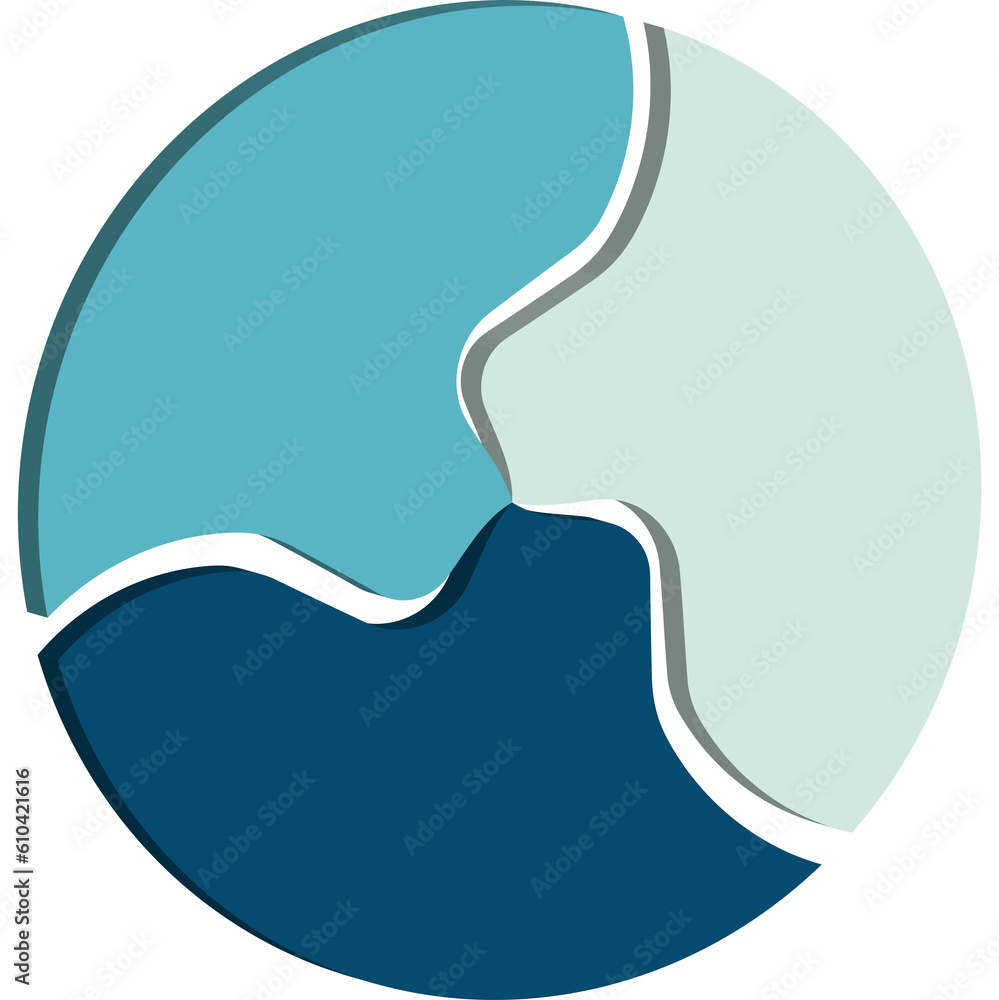 Infographic 3D Pie Flow Chart Diagram with 8 Sections Infographic 3D Pie Flow Chart Diagram with 8 Sections