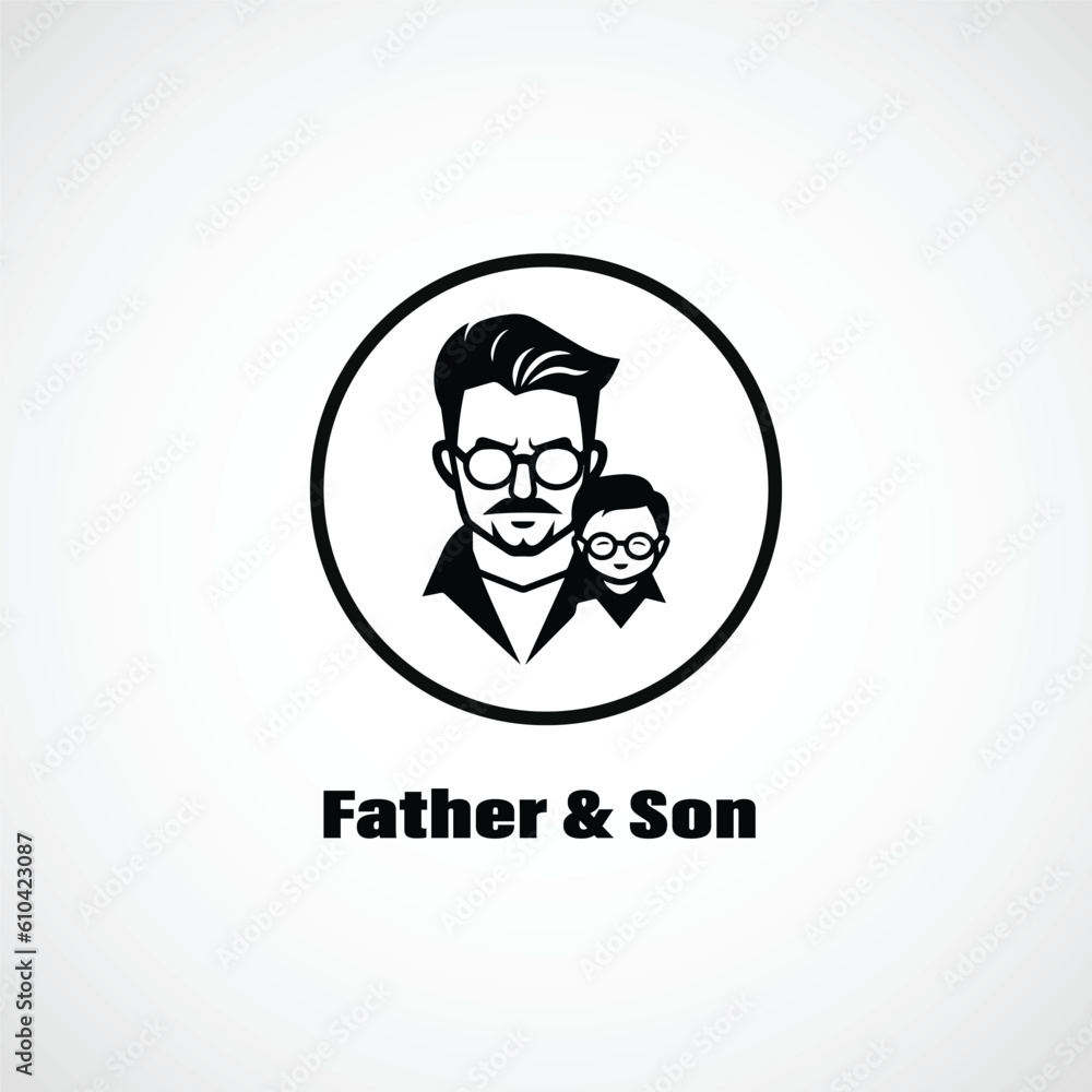 happy father's day father and son design vector happy father's day father and son design vector