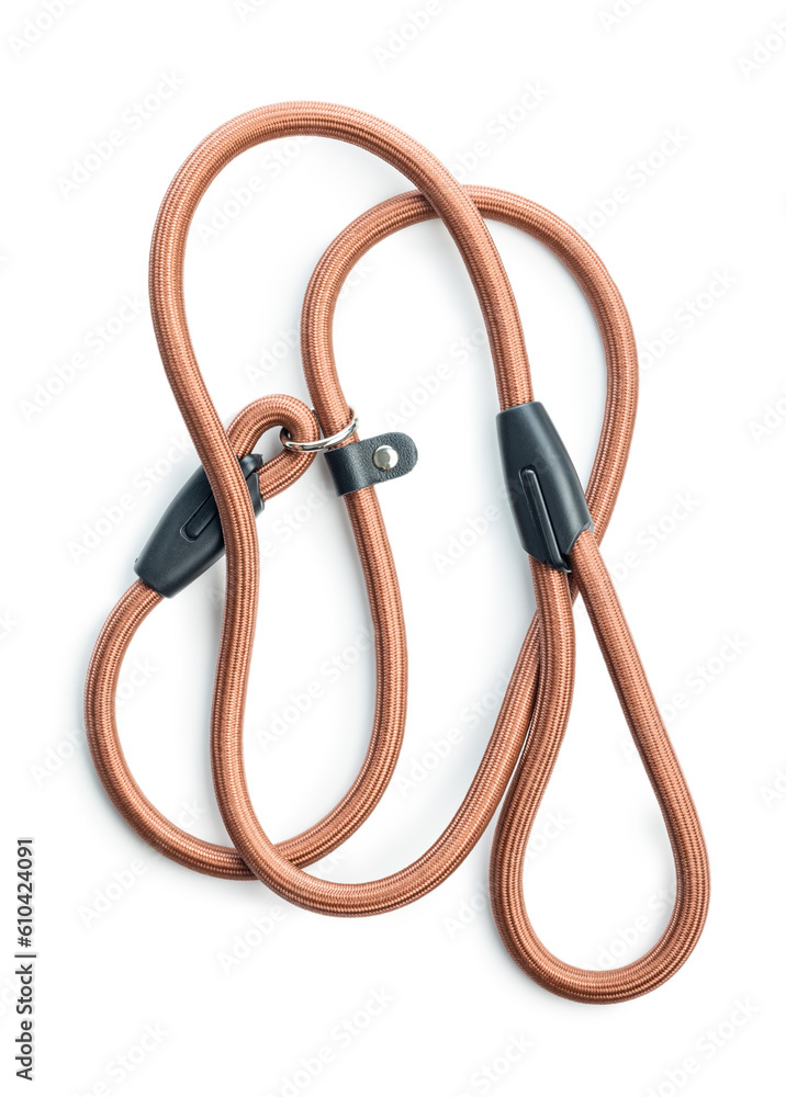 Nylon pet leash isolated on white background. Nylon pet leash isolated on white background.