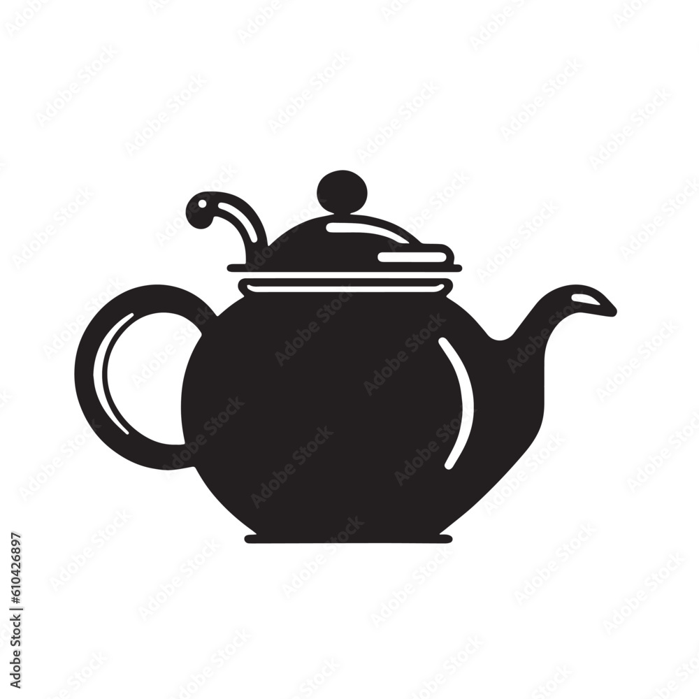 The teapot icon. Tea symbol. Flat Vector illustration The teapot icon. Tea symbol. Flat Vector illustration