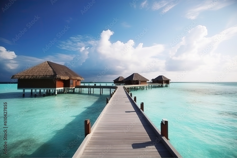 Maldives romantic holiday destination , generative artificial intelligence
