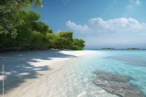 Maldives romantic holiday destination , generative artificial intelligence 
