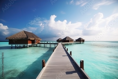Maldives romantic holiday destination , generative artificial intelligence  © Tor Gilje