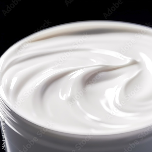 Skincare  cosmetics and beauty product  pure white cream lotion texture as abstract background  generative ai