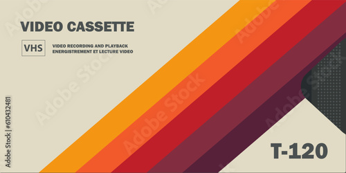 Old video cassette background. Old school and back to 90s concept background.