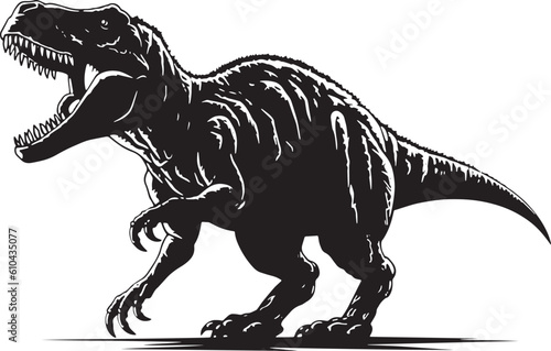 dinosaur t-rex isolated on white background, vector illustration