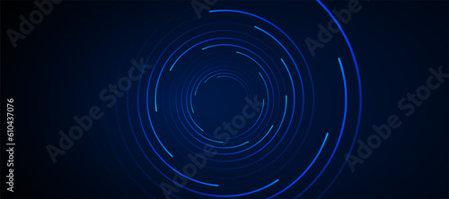 Blue abstract background, technology hi-tech futuristic template. Vector illustration	
