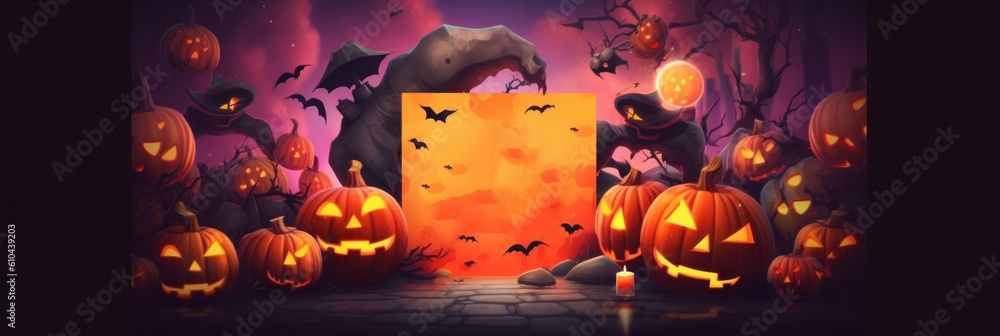 Halloween background. Illustration Generative AI