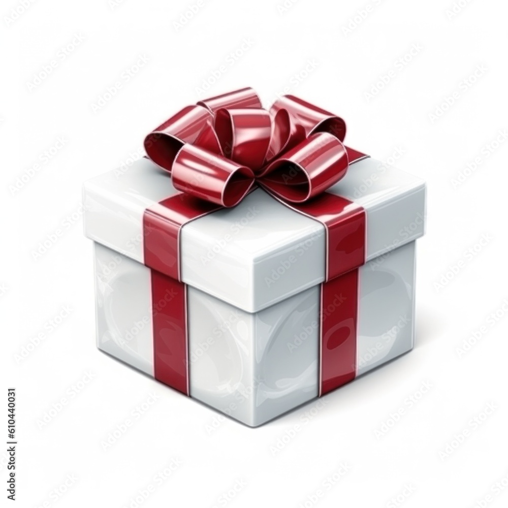 Fototapeta premium Gift box isolated. Illustration AI Generative.