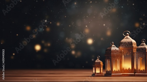 Islamic holiday background. Illustration AI Generative