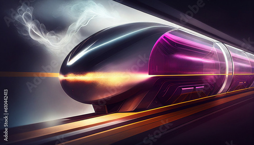 Future Hyperloop transportation system new mobility concept technology transit photo