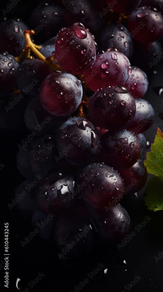 Fresh Organic Grape Fruit Photorealistic Vertical Background. Healthy Vegetarian Diet. Ai Generated Lifelike Background with Delicious Juicy Grape Fruit. Generative AI