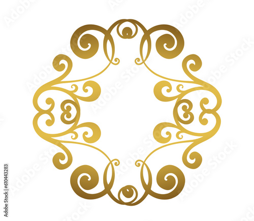 Vector damask vintage baroque scroll ornament swirl. Victorian monogram heraldic shield swirl. Retro floral leaf pattern border foliage antique acanthus calligraphy engraved tattoo.Tile decor element