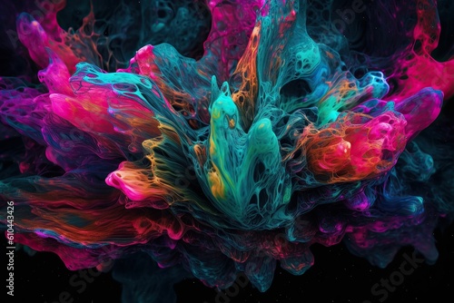 Colorful ink mixed together, AI contents by Midjourney © 真実 原