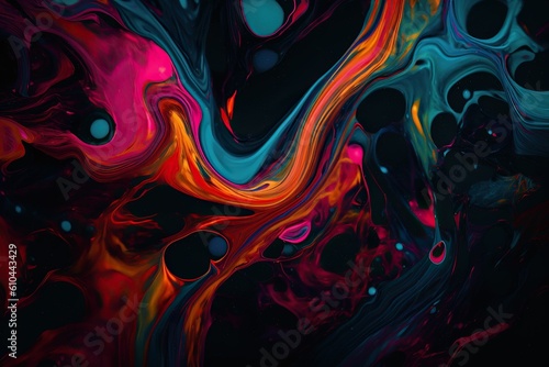 Colorful ink mixed together, AI contents by Midjourney