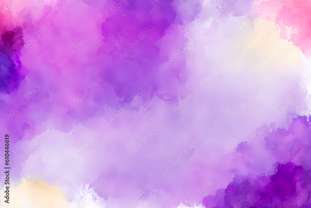 Watercolor abstract purple background. Created with Generative AI technology.