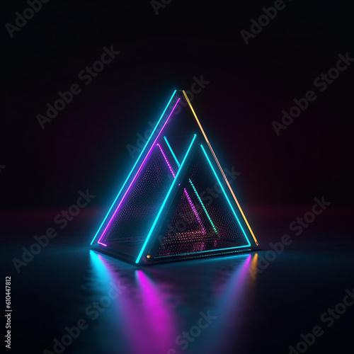 triangulo pirâmide neon 