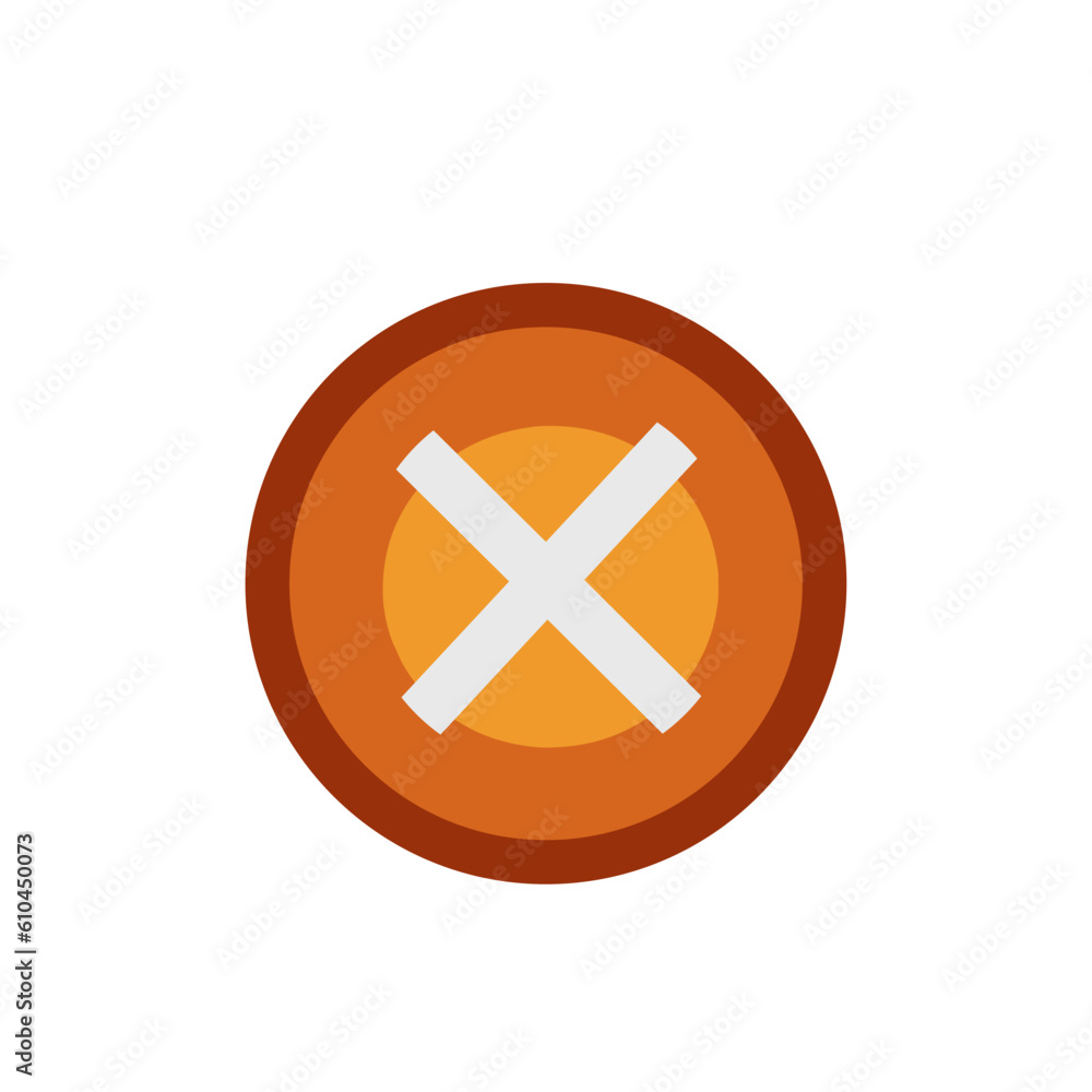 Fototapeta premium Cross mark icon. Right Choice for Restrictions and Rejections