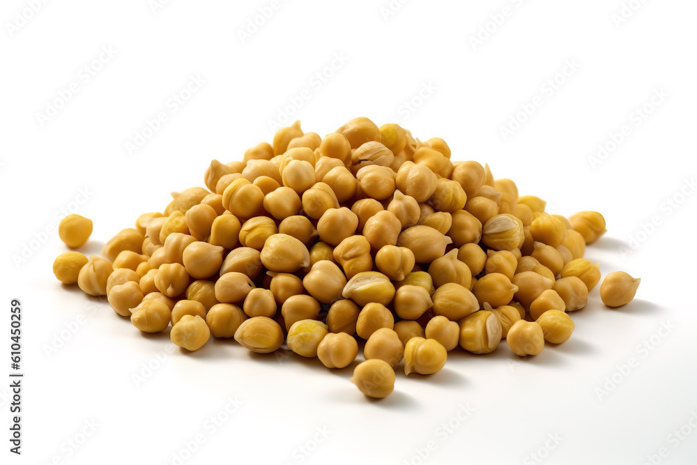 Chickpeas isolated on white background generative ai Chickpeas isolated on white background generative ai