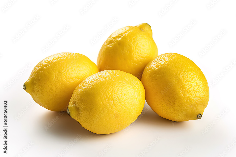 Lemons isolated on white background generative ai Lemons isolated on white background generative ai