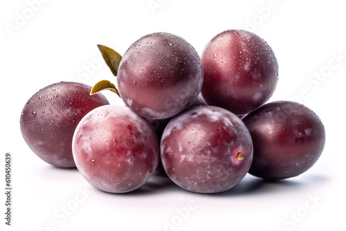 Natal plums isolated on white background generative ai