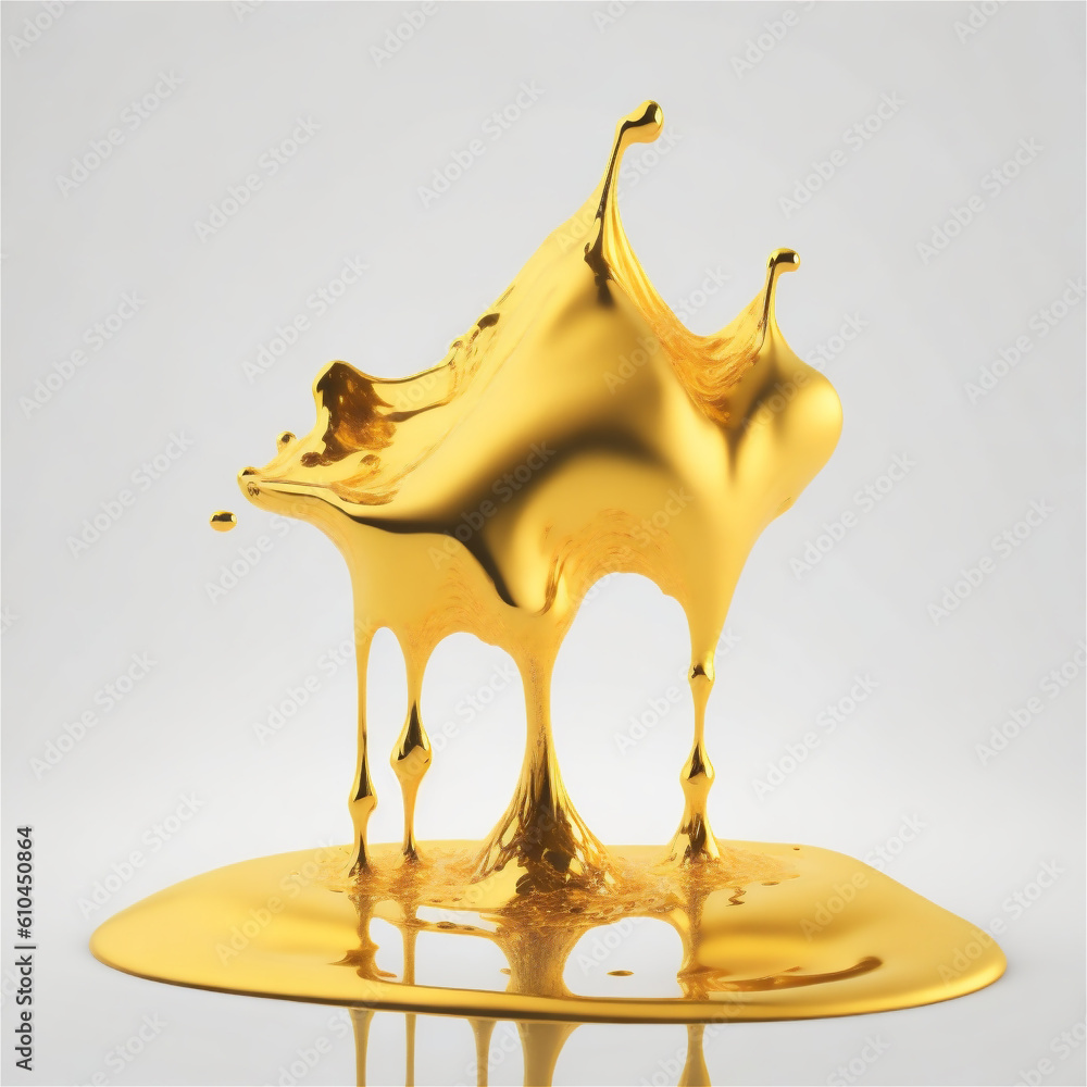 Naklejka premium 溶ける金 Generative AI