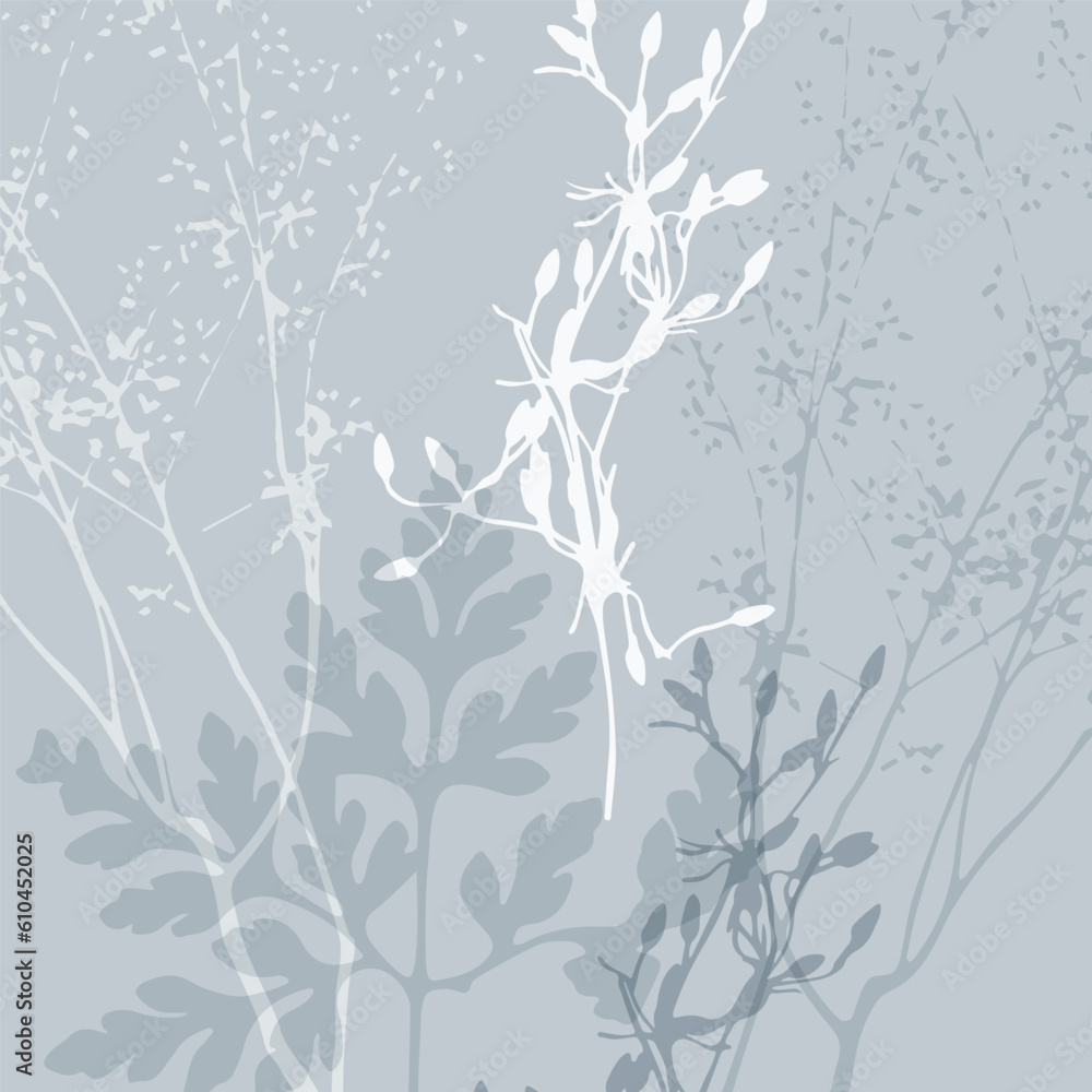 Delicate vector pattern wild flowers botanical background Delicate vector pattern wild flowers botanical background