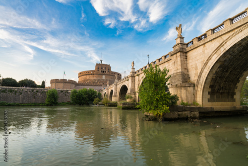 Saint Angelo castle an Tiber River in Rome, Italy