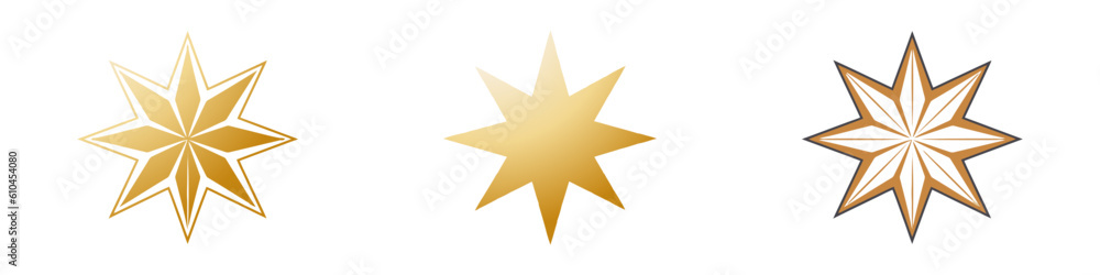 Yellow, gold, orange sparkles symbols vector. The set of original vector stars sparkle icon.