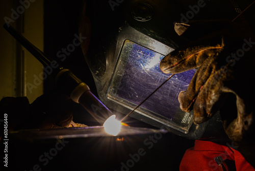 Female TIG welder