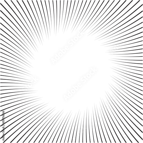 コミックをイメージした集中線