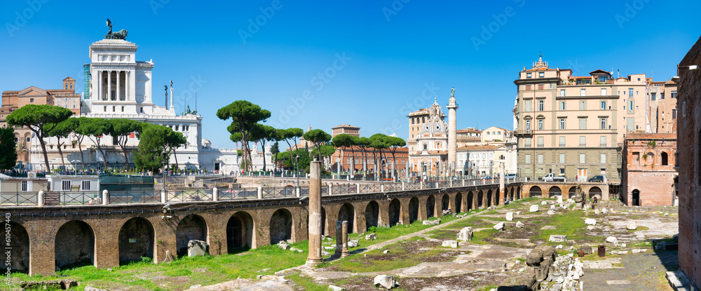 Roman forum and in Rome, Italy