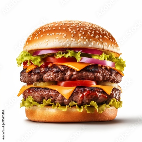 hamburger on a white background