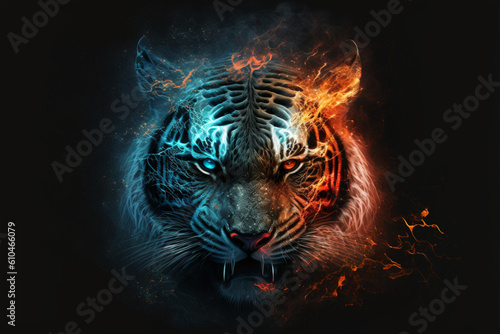 Tigre de fuego y hielo