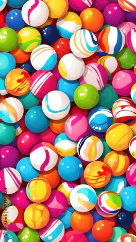 Sweet Jawbreakers Candy Cartoon Vertical Background Illustration. Sweet Dessert From Confectionery. Ai Generated Drawning Background Illustration with Delicious Flavory Jawbreakers Generative AI