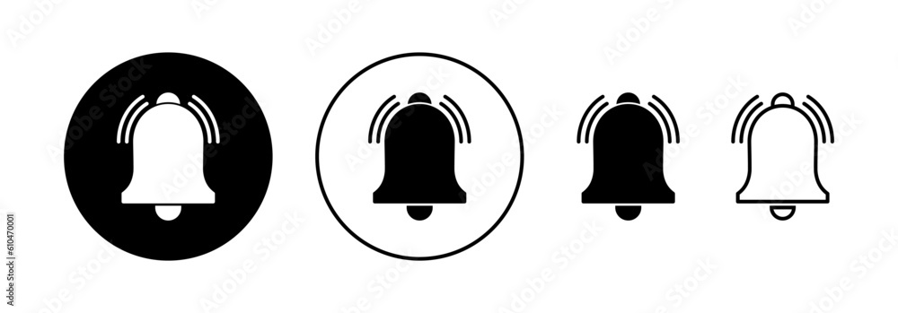Bell Icon vector for web and mobile app. Notification sign and symbol for web site design Bell Icon vector for web and mobile app. Notification sign and symbol for web site design
