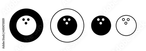 Bowling icon vector for web and mobile app. bowling ball and pin sign and symbol.
