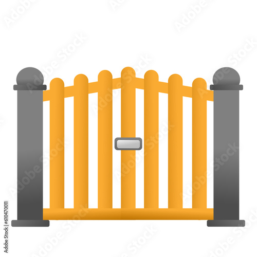 wrought iron gate with fence
