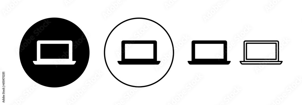 Laptop icon vector for web and mobile app. computer sign and symbol Laptop icon vector for web and mobile app. computer sign and symbol