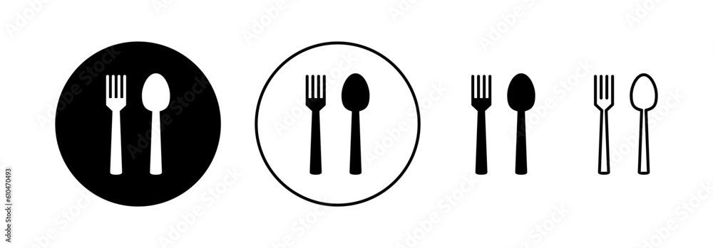 spoon and fork icon vector for web and mobile app. spoon, fork and ...