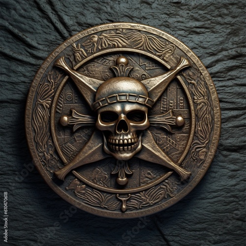 pirate skull medallion