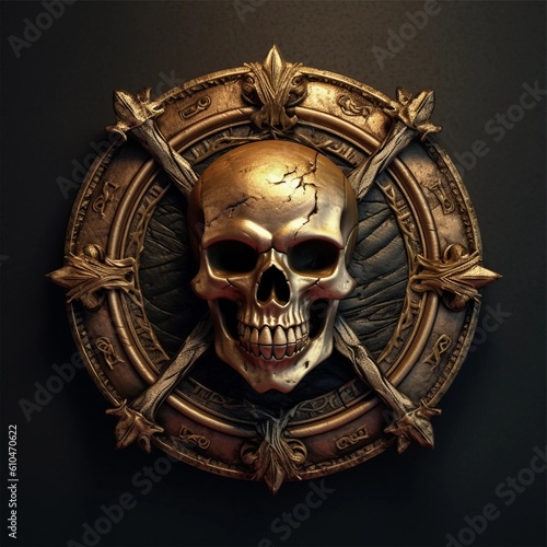 pirate skull medallion