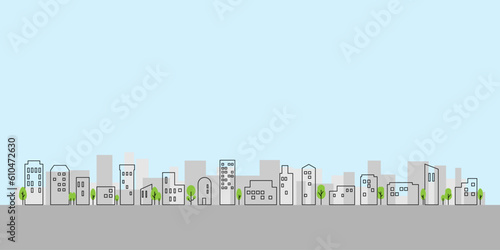 街の風景のベクターイラスト